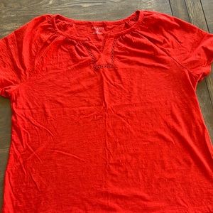 Talbots 2X bright orange cotton shirt. Plus size